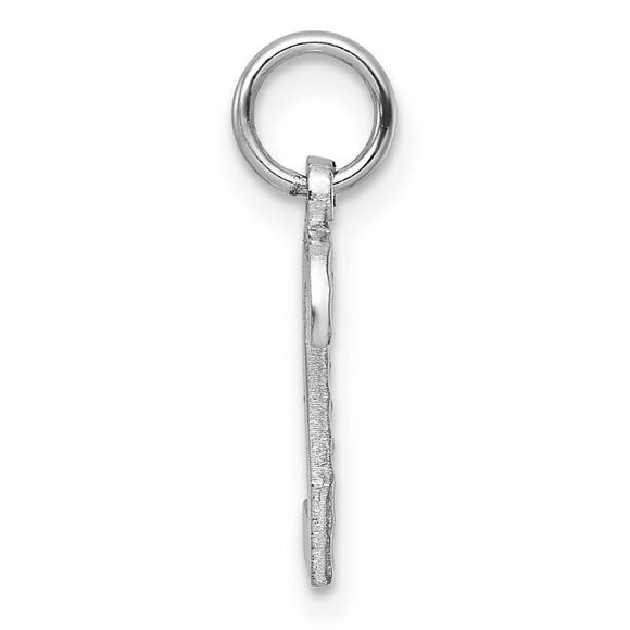 14k White Gold, Varsity Collection, Small D/C Pendant, Number 2 - Picture 2 of 5